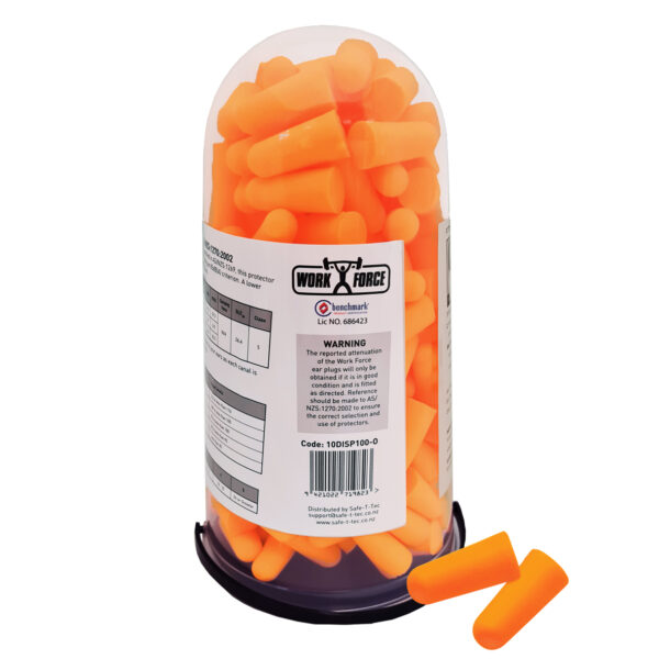 Trade Pack - 100 Orange Bullet Shaped Earplugs