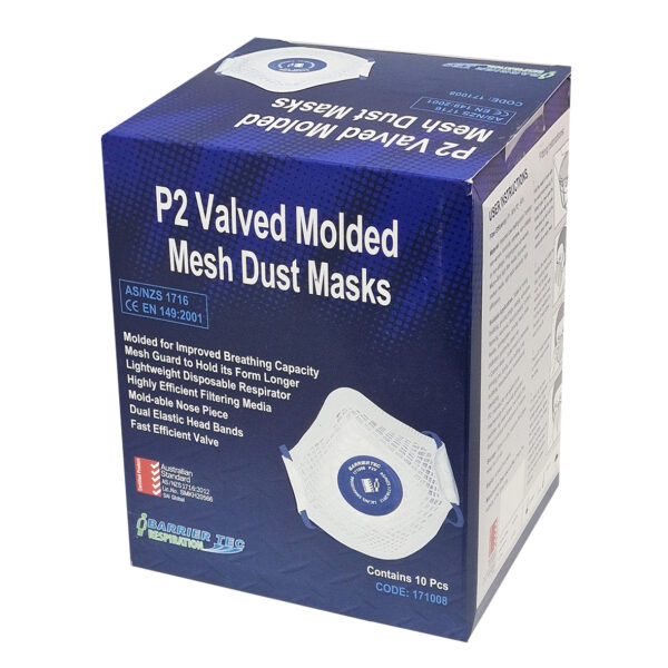 Disposable Molded Mesh P2V Dust Mask - Box of 10 - Image 6