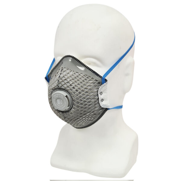 Disposable Molded Mesh P2V Dust Mask with Active Carbon Filter - Box of 10 - Image 5