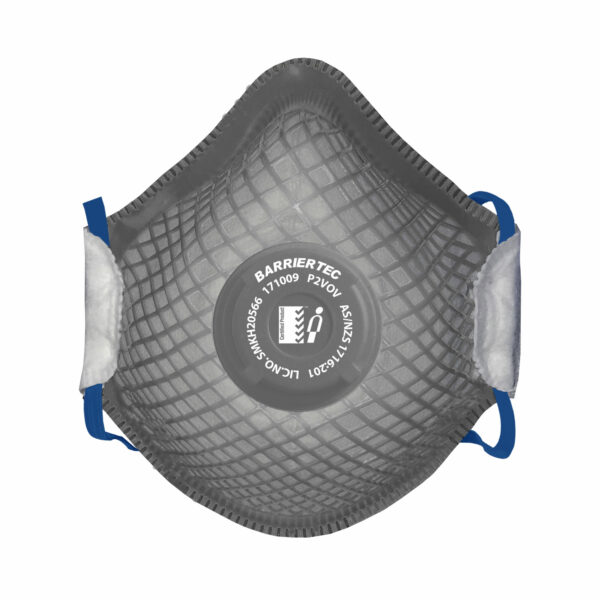 Disposable Molded Mesh P2V Dust Mask with Active Carbon Filter - Box of 10 - Image 3