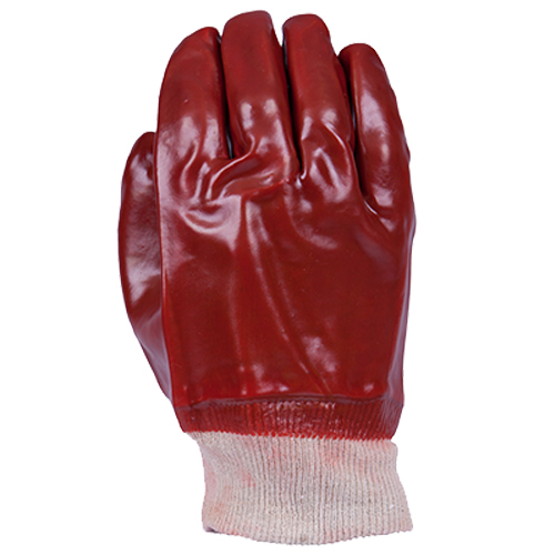 Safe-T-Tec: Red PVC with Knit Wrist