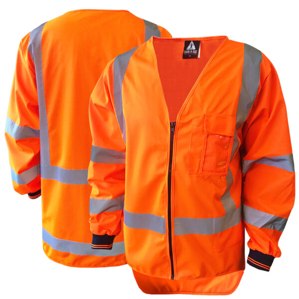 TTMC D/N Zipped Long Sleeve Orange Vest