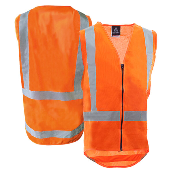TTMC D/N Zipped Orange Vest - No Pockets