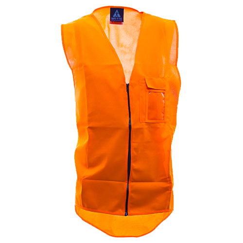 Safe-T-Tec: Zipped Safety Vest Orange