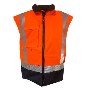 D/N Essentials Orange/Navy PU Coated Vest