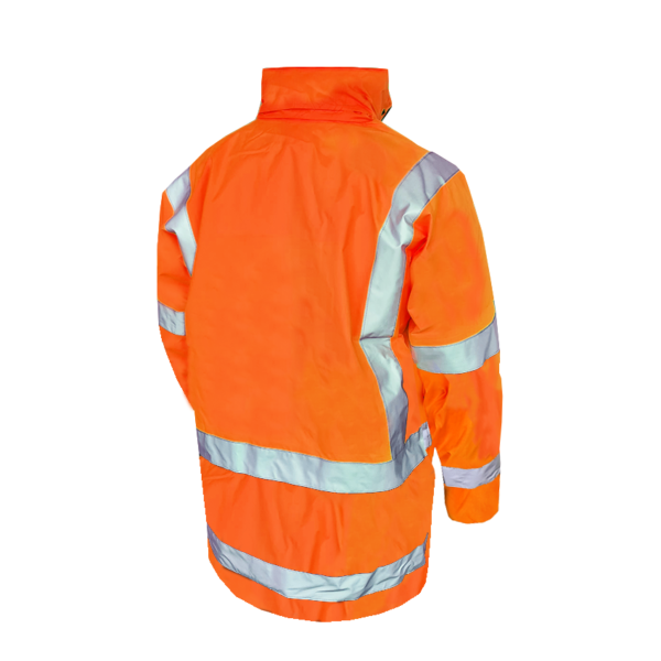 Essentials TTMC D/N Waterproof Fleece Lined Orange Jacket - Image 4