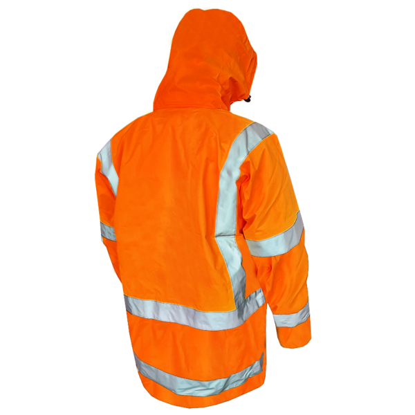 Essentials TTMC D/N Waterproof Fleece Lined Orange Jacket - Image 3
