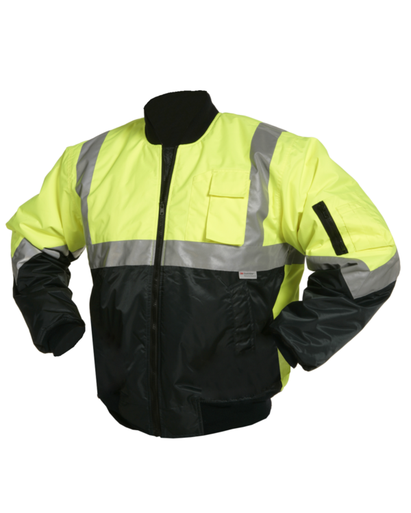 Hi-Vis Bomber Jacket Yellow/Navy, Day/Night