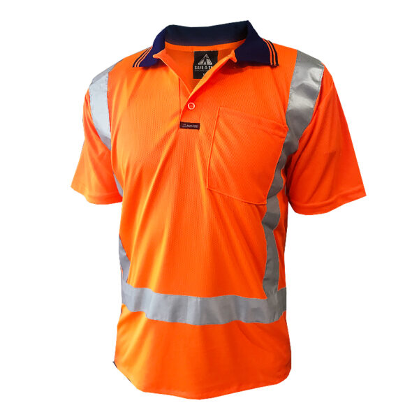 170gsm TTMC D/N Short Sleeve Orange Polo - Image 2