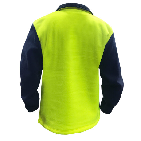 360gsm DO Yellow/Navy Polar Fleece - Image 3