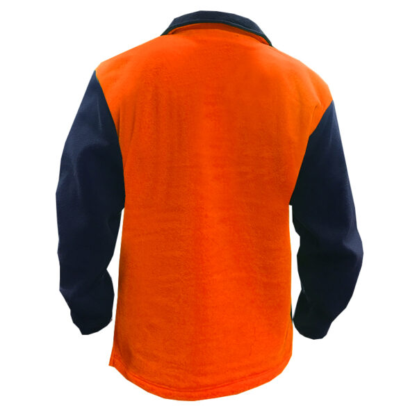 360gsm DO Orange/Navy Polar Fleece - Image 3