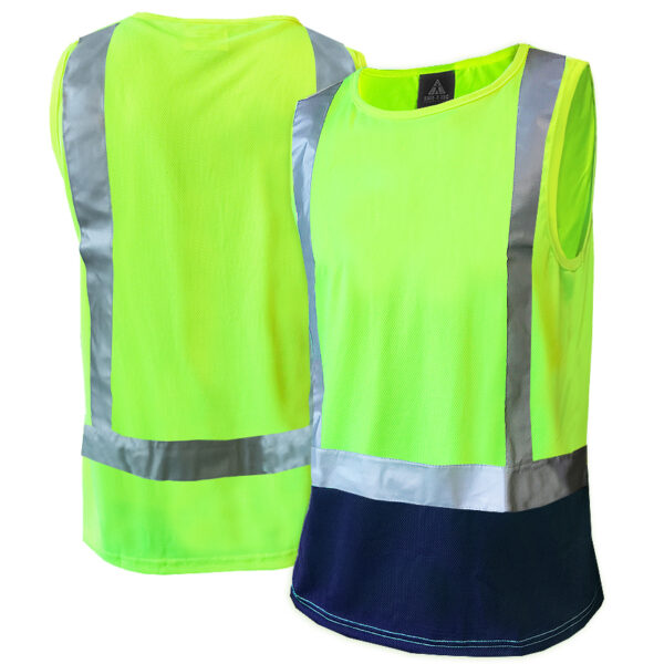 170gsm D/N Yellow/Navy Singlet