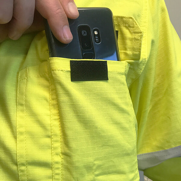 155gsm RIPSTOP D/N LS Orange/Navy Cotton Shirt - Image 9