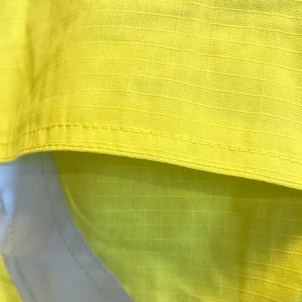 155gsm RIPSTOP D/N LS Orange/Navy Cotton Shirt - Image 7