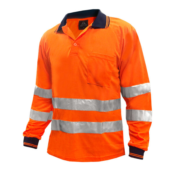 170gsm D/N Orange Polo - Image 2