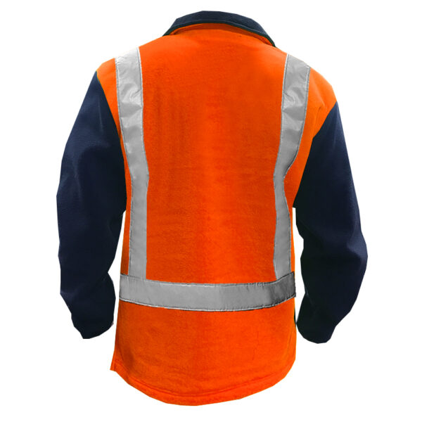 360gsm D/N Orange/Navy Polar Fleece - Image 3