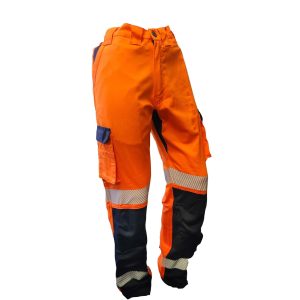220gsm RIPSTOP Cotton Orange/Black Taped Pants