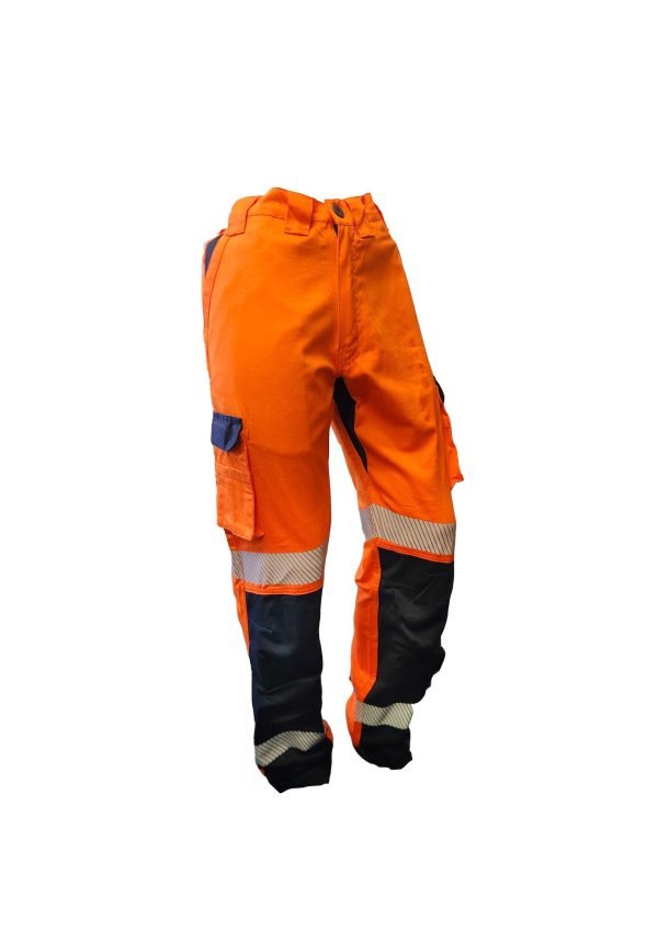 220gsm RIPSTOP Cotton Orange/Black Taped Pants