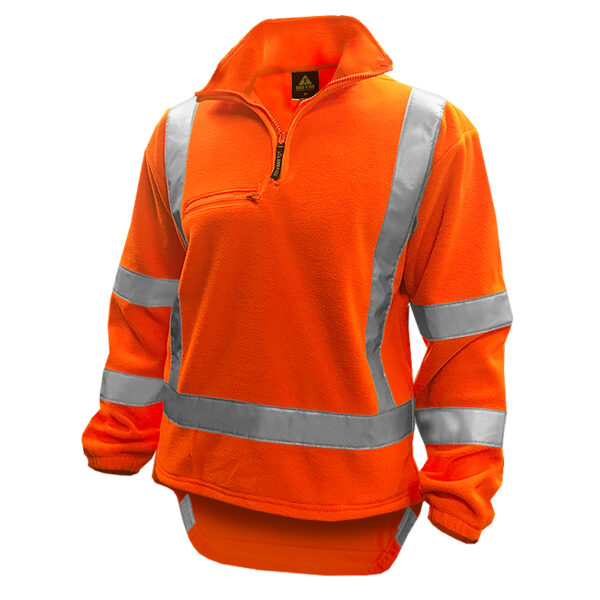 360gsm TTMC D/N Orange Polar Fleece - Image 2