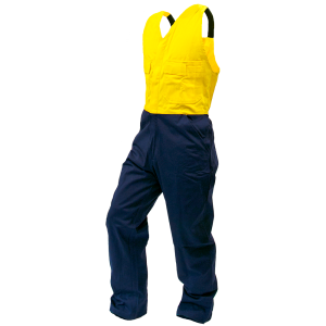 300gsm Madura Cotton DO Yellow/Navy Bib Overalls