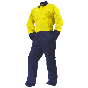 300gsm Madura Cotton DO Yellow/Navy Overalls