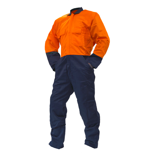 300gsm Madura Cotton DO Orange/Navy  Overalls