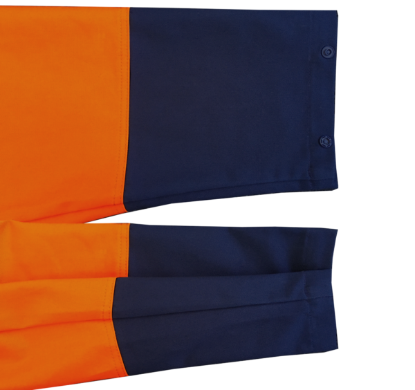 300gsm Madura Cotton DO Orange/Navy  Overalls - Image 2