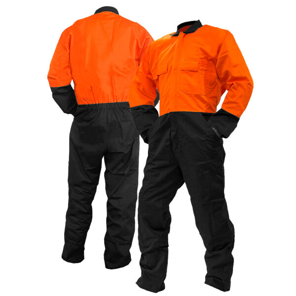 300gsm Madura Cotton DO Orange/Black Overalls