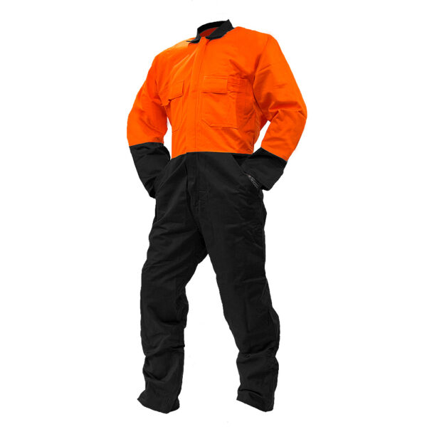 300gsm Madura Cotton DO Orange/Black Overalls - Image 2