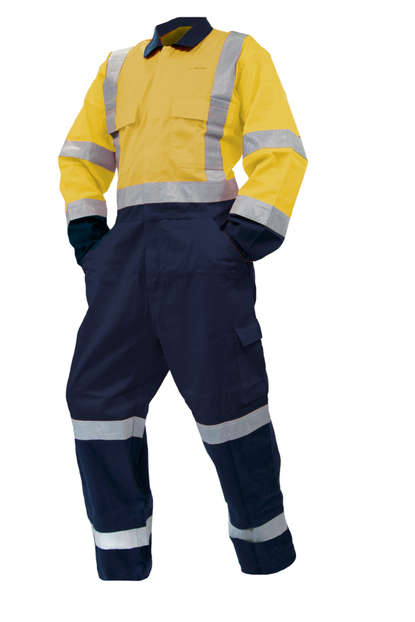 300gsm Madura Cotton D/N Yellow/Navy Overalls