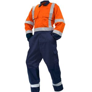 300gsm Madura Cotton D/N Orange/Navy Overalls