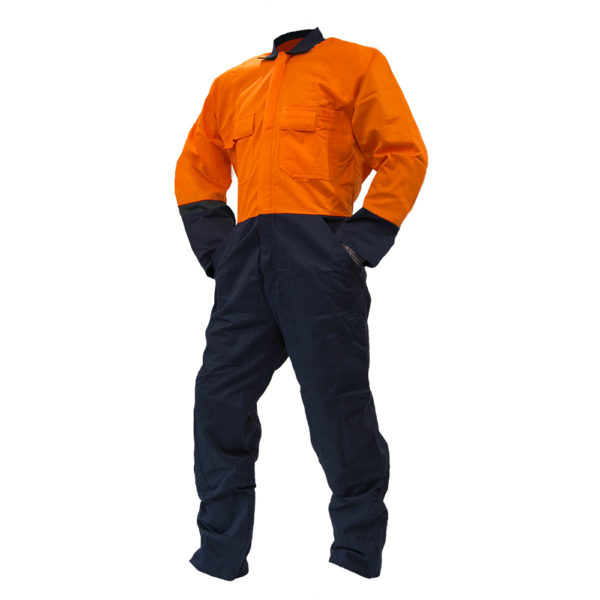 300gsm Madura Cotton DO Orange/Navy  Overalls