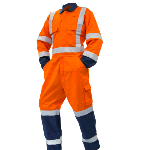 300gsm TTMC Madura Cotton D/N Orange/Navy Overalls