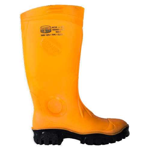 Safe-T-Tec: Fluro Orange Gumboot