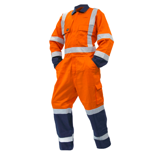 320gsm 12cal TTMC FR D/N Orange/Navy Overalls
