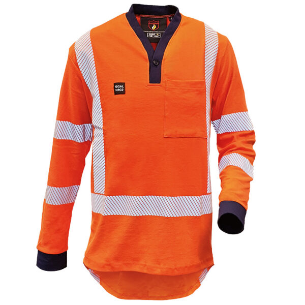 240gsm 12CAL FR TTMC D/N Orange Cotton Polo - Image 2