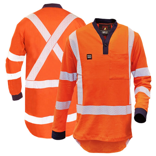 240gsm 12CAL FR TTMC D/N Orange Cotton Polo