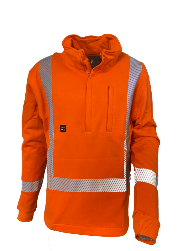 410gsm 22CAL TTMC D/N FR Orange Cotton Fleece
