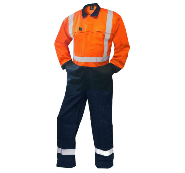 320gsm 12cal FR D/N Orange/Navy Overalls