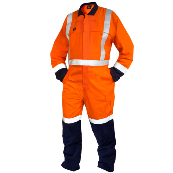 185gsm 8.8cal TTMC FR D/N Orange/Navy Overalls