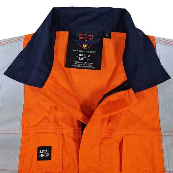 185gsm 8.8cal FR D/N Orange/Navy Jacket - Image 3