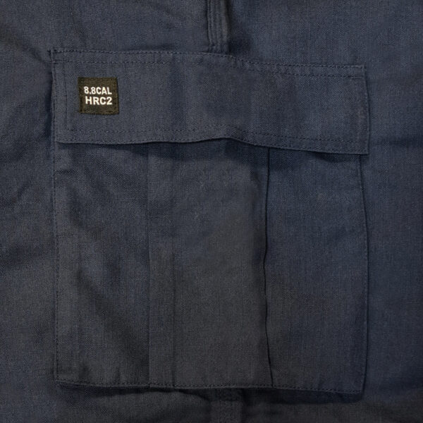 185gsm 8.8CAL FR Navy Cargo Pants - Image 2