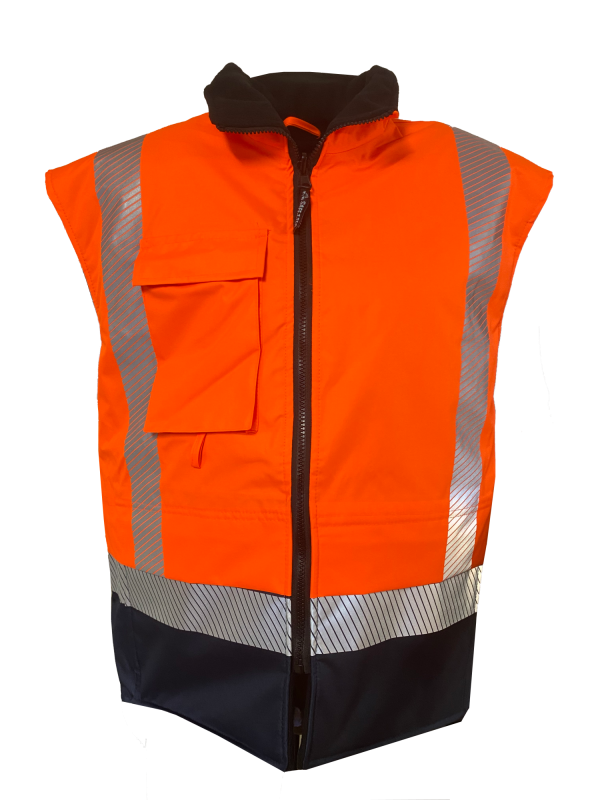 D/N Essentials Orange/Navy PU Coated Vest